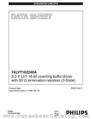 74LVT162240ADGG datasheet pdf NXP Semiconductors