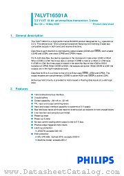 74LVT16501ADGG datasheet pdf NXP Semiconductors