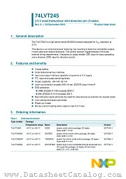 74LVT245BQ datasheet pdf NXP Semiconductors