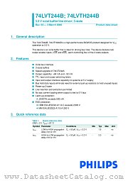 74LVTH244BPW datasheet pdf NXP Semiconductors
