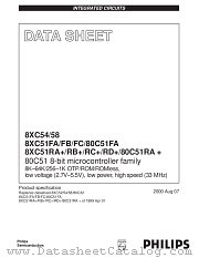 P87C51FB-4A datasheet pdf NXP Semiconductors