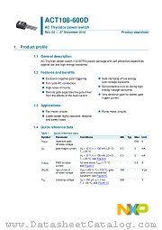 ACT108-600D datasheet pdf NXP Semiconductors
