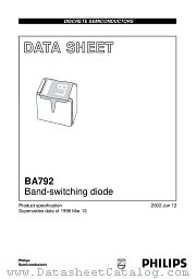 BA792 datasheet pdf NXP Semiconductors