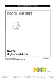 BAL74 datasheet pdf NXP Semiconductors