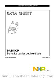 BAT54CM datasheet pdf NXP Semiconductors