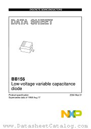 BB156 datasheet pdf NXP Semiconductors