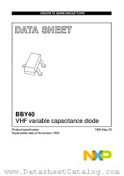 BBY40 datasheet pdf NXP Semiconductors
