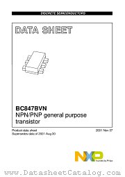BC847BVN datasheet pdf NXP Semiconductors