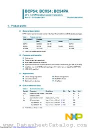 BC54-10PA datasheet pdf NXP Semiconductors