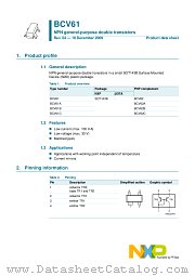 BCV61A datasheet pdf NXP Semiconductors