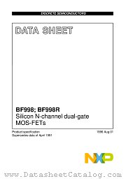 BF998 datasheet pdf NXP Semiconductors