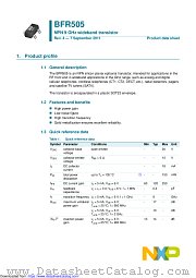 BFR505 datasheet pdf NXP Semiconductors