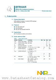 BFR93AR datasheet pdf NXP Semiconductors