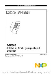 BGE885 datasheet pdf NXP Semiconductors