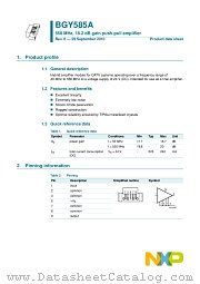 BGY585A datasheet pdf NXP Semiconductors