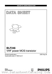BLF246 datasheet pdf NXP Semiconductors