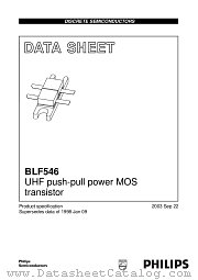 BLF546 datasheet pdf NXP Semiconductors
