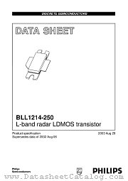 BLL1214-250 datasheet pdf NXP Semiconductors