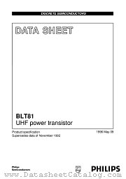 BLT81 datasheet pdf NXP Semiconductors