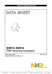 BSR16 datasheet pdf NXP Semiconductors