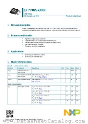 BT136S-800F datasheet pdf NXP Semiconductors