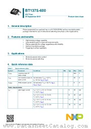 BT137S-600 datasheet pdf NXP Semiconductors