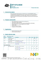 BT137S-800E datasheet pdf NXP Semiconductors