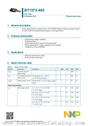 BT137X-600 datasheet pdf NXP Semiconductors