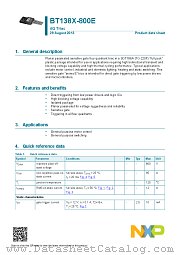 BT138X-800E datasheet pdf NXP Semiconductors