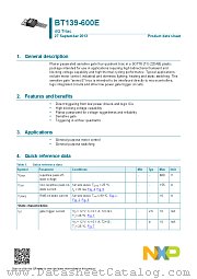 BT139-600E datasheet pdf NXP Semiconductors