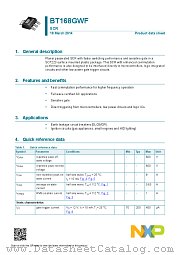 BT168GWF datasheet pdf NXP Semiconductors
