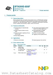 BTA208S-800F datasheet pdf NXP Semiconductors