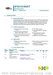 BTA410-800CT datasheet pdf NXP Semiconductors