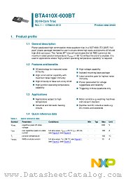 BTA410X-600BT datasheet pdf NXP Semiconductors