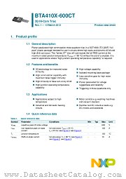 BTA410X-600CT datasheet pdf NXP Semiconductors