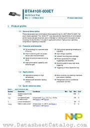 BTA410X-800ET datasheet pdf NXP Semiconductors