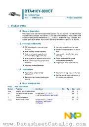 BTA410Y-800CT datasheet pdf NXP Semiconductors