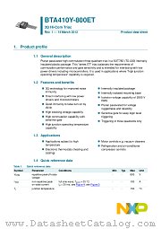 BTA410Y-800ET datasheet pdf NXP Semiconductors