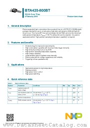 BTA420-800BT datasheet pdf NXP Semiconductors