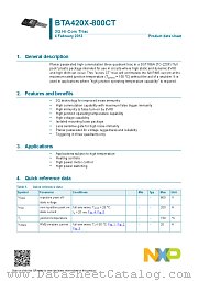 BTA420X-800CT datasheet pdf NXP Semiconductors