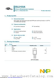 BUJ103A datasheet pdf NXP Semiconductors