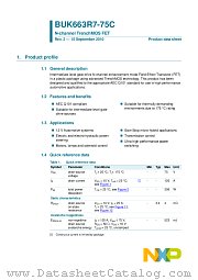 BUK663R7-75C datasheet pdf NXP Semiconductors