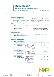 BUK7219-55A datasheet pdf NXP Semiconductors