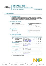 BUK7507-30B datasheet pdf NXP Semiconductors