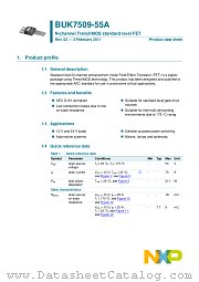 BUK7509-55A datasheet pdf NXP Semiconductors