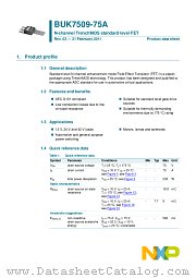 BUK7509-75A datasheet pdf NXP Semiconductors