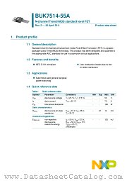 BUK7514-55A datasheet pdf NXP Semiconductors