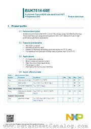 BUK7514-60E datasheet pdf NXP Semiconductors