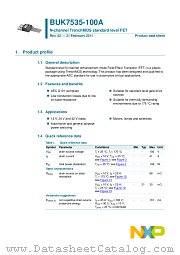 BUK7535-100A datasheet pdf NXP Semiconductors