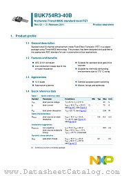 BUK754R3-40B datasheet pdf NXP Semiconductors